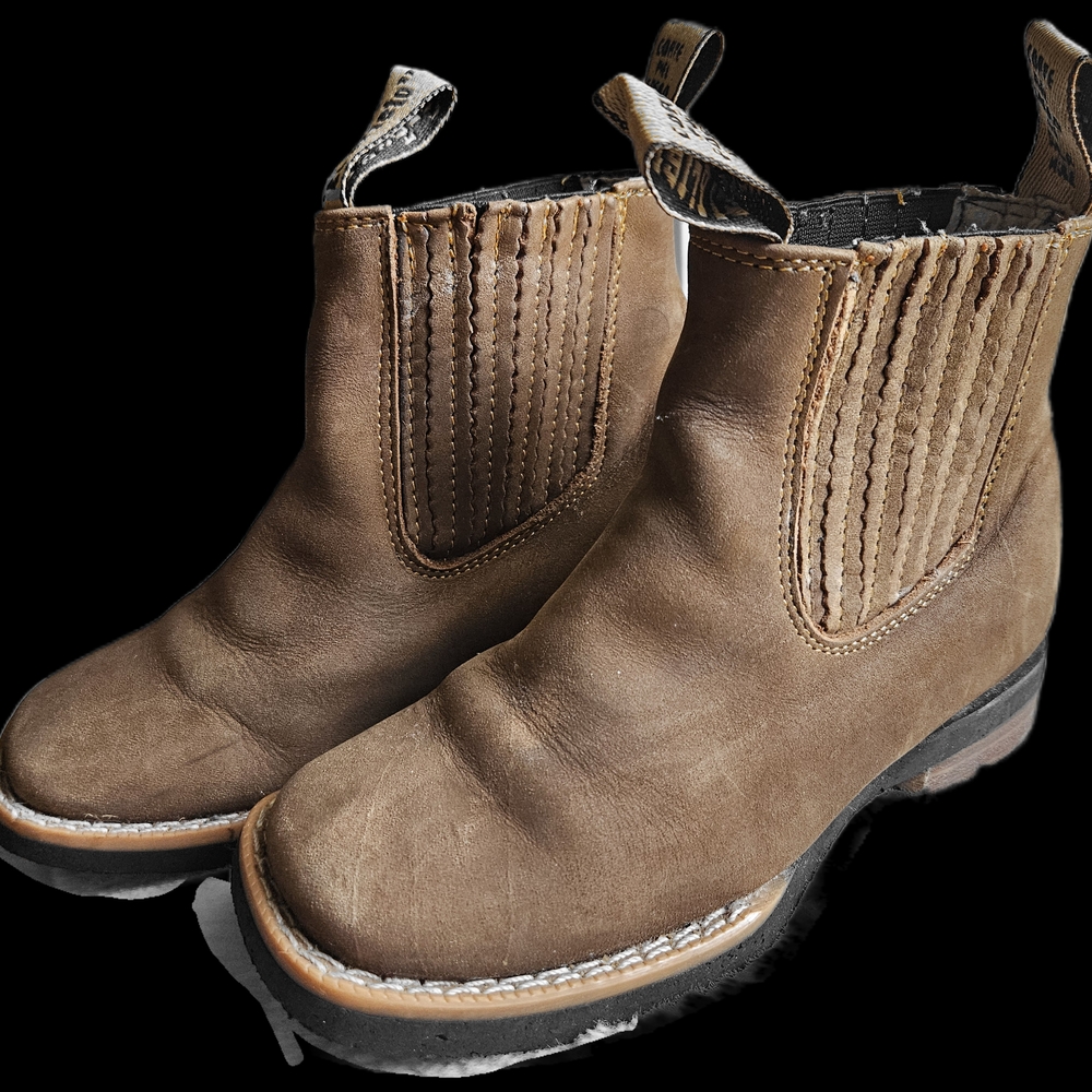 Kids Brown Leather Boots